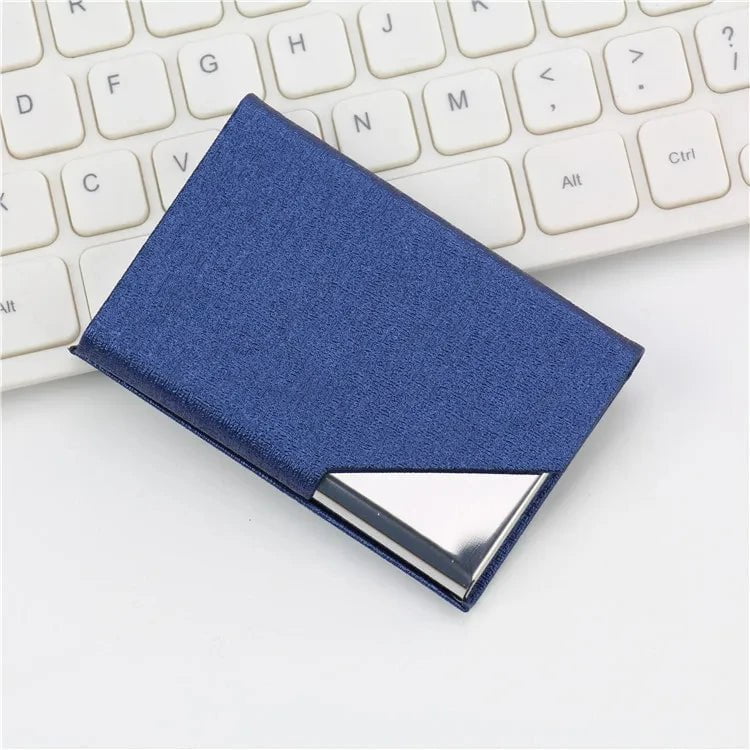 Storazone B-BU 1pc Card Holder Men RFID Blocking Aluminum Metal Slim Wallet Money Bag Anti-scan Credit Card Holder Thin Case Small Male Wallet