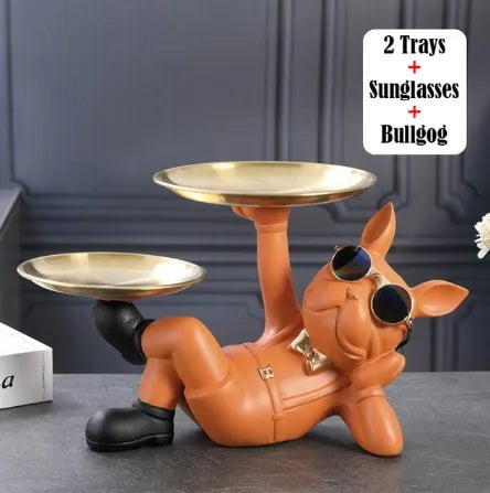 Storazone B Bulldog Animal Figurines Cool Dog Statue Sculpture Living  Study Room Bedroom Decor Home Interior Decoration Accessories