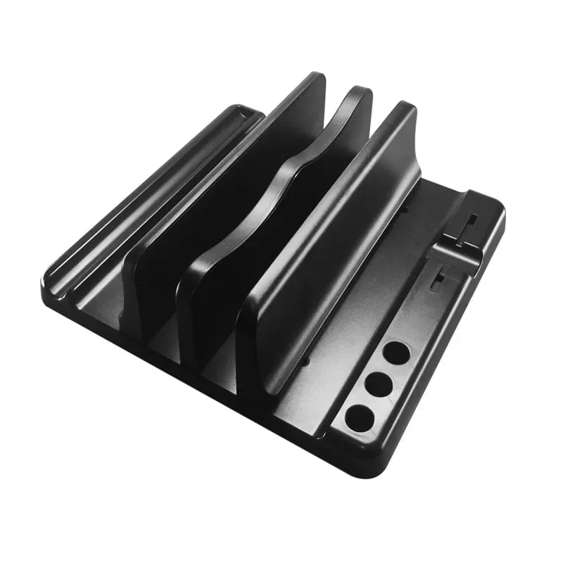 Storazone B - Double groove Vaydeer Plastic Vertical Laptop Stand Holder Adjustable Desktop Notebook Dock Space-Saving 3 In 1 computer stand