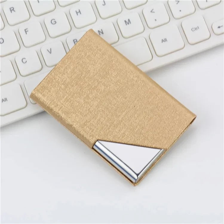 Storazone B-GD 1pc Card Holder Men RFID Blocking Aluminum Metal Slim Wallet Money Bag Anti-scan Credit Card Holder Thin Case Small Male Wallet