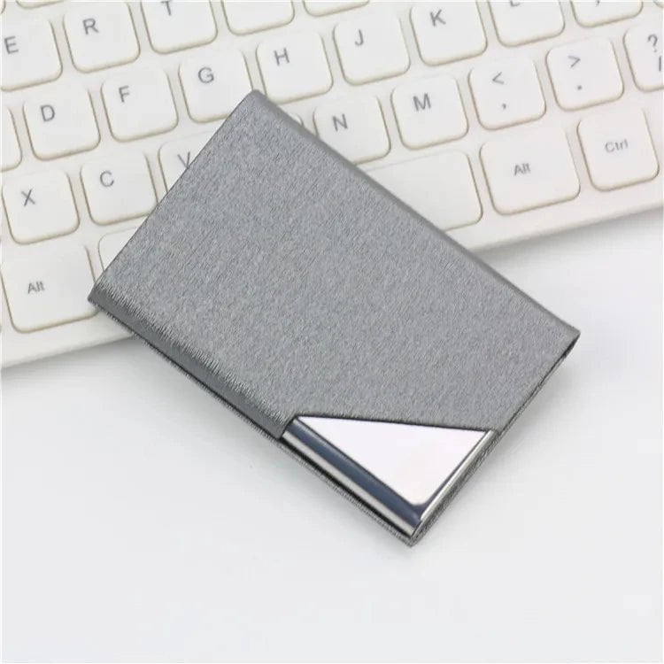 Storazone B-GY 1pc Card Holder Men RFID Blocking Aluminum Metal Slim Wallet Money Bag Anti-scan Credit Card Holder Thin Case Small Male Wallet