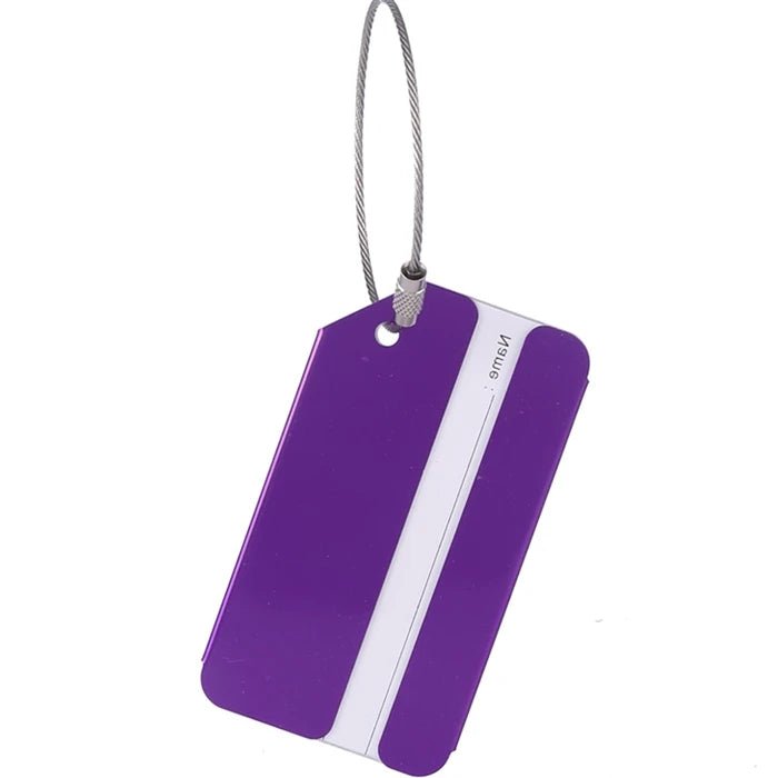 Storazone B Purple / CHINA Creative Flying Aluminium Alloy Luggage Tag Suitcase ID Address Holder Baggage Boarding Tag Portable Label Bag