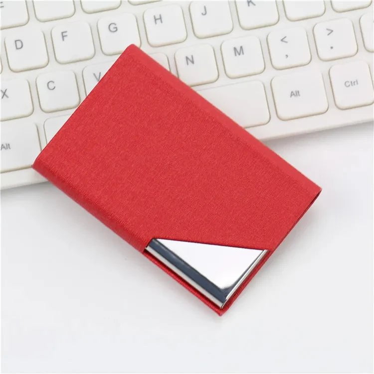 Storazone B-RD 1pc Card Holder Men RFID Blocking Aluminum Metal Slim Wallet Money Bag Anti-scan Credit Card Holder Thin Case Small Male Wallet