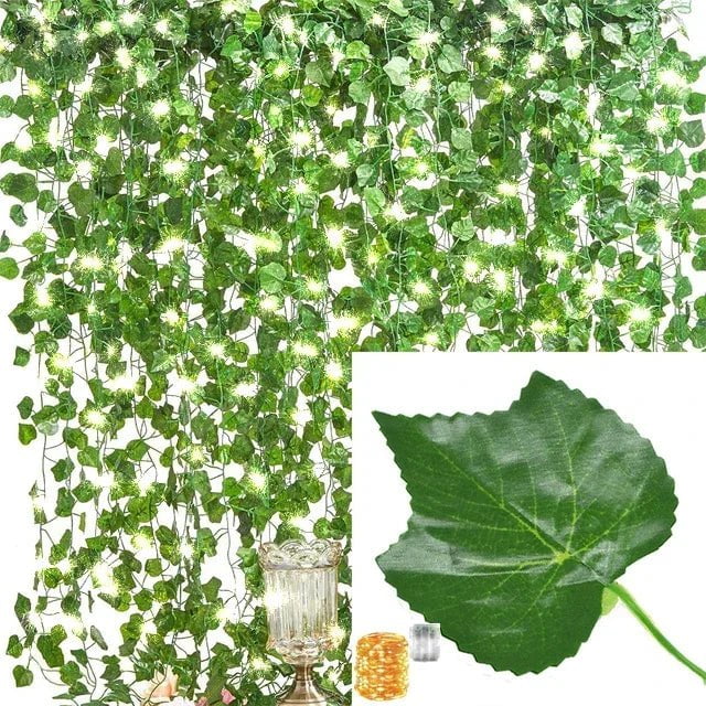 Storazone B Upgrade Artificial ivy wall home decorative plants vines greenery garland hanging for room garden office wedding wall decoration foliage