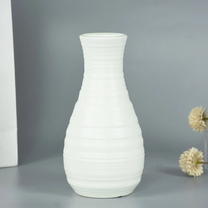 Storazone B11 Modern Flower Vase White Pink Blue Plastic Vase Flower Pot Basket Nordic Home Living Room Decoration Ornament Flower Arrangement