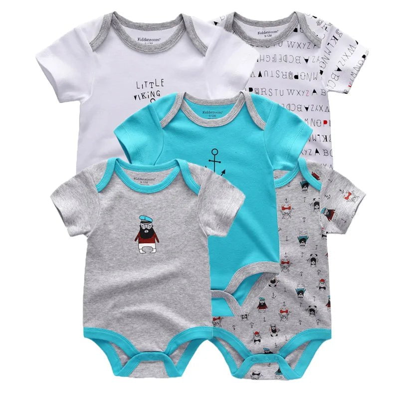 Storazone Baby Clothes5024 / 3M 5PCS/Lot Newborn 100%Cotton Unicorn 0-12M Baby Boys Clothes Bodysuits Girls Clothing Baby Girls Clothes Roupas de bebe