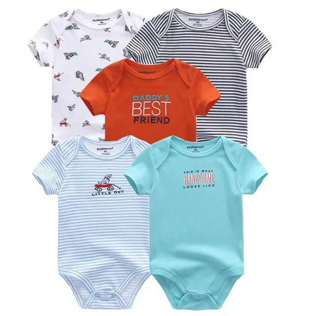 Storazone Baby Clothes5065 / 3M 5PCS/Lot Newborn 100%Cotton Unicorn 0-12M Baby Boys Clothes Bodysuits Girls Clothing Baby Girls Clothes Roupas de bebe