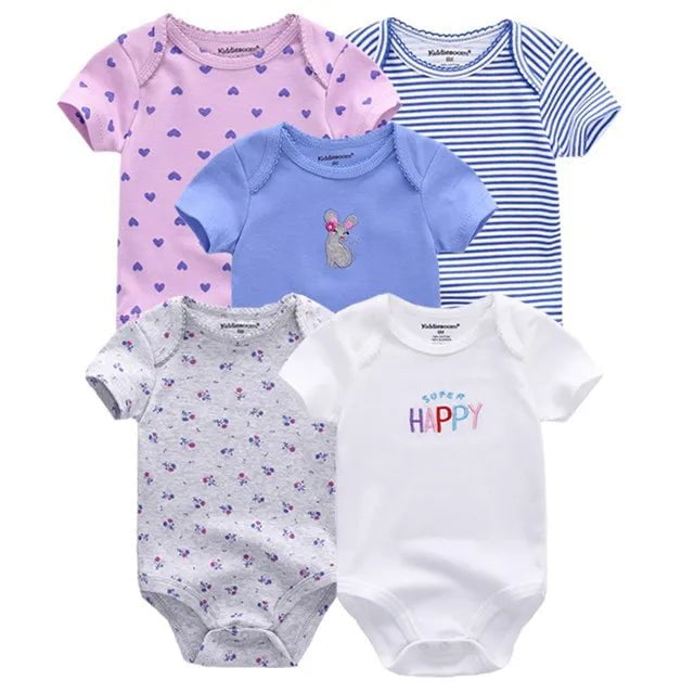 Storazone Baby Clothes5070 / 3M 5PCS/Lot Newborn 100%Cotton Unicorn 0-12M Baby Boys Clothes Bodysuits Girls Clothing Baby Girls Clothes Roupas de bebe