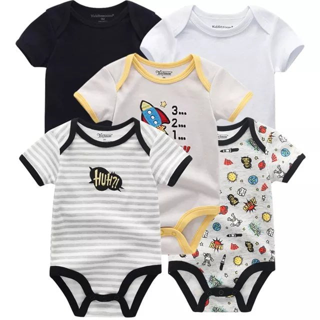 Storazone Baby Clothes5213 / 3M 5PCS/Lot Newborn 100%Cotton Unicorn 0-12M Baby Boys Clothes Bodysuits Girls Clothing Baby Girls Clothes Roupas de bebe