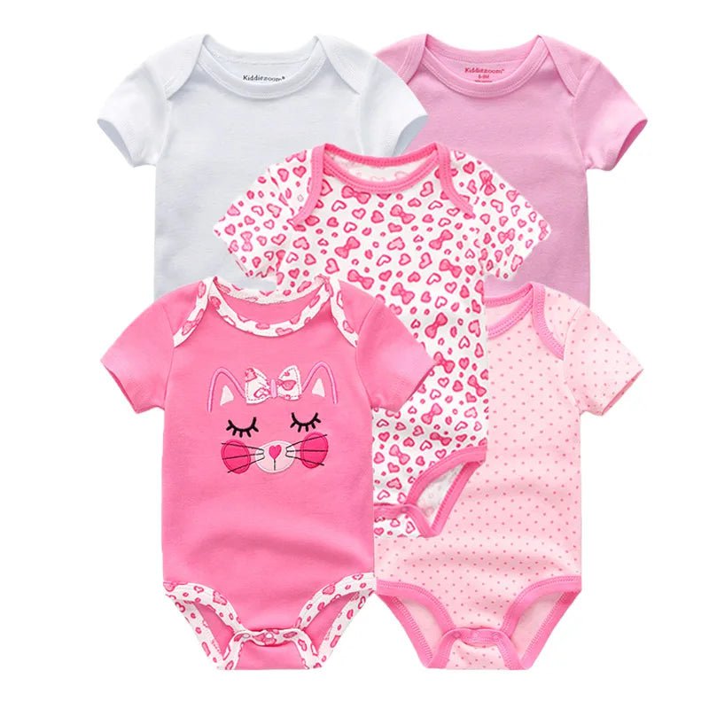 Storazone Baby Clothes5994 / 3M 5PCS/Lot Newborn 100%Cotton Unicorn 0-12M Baby Boys Clothes Bodysuits Girls Clothing Baby Girls Clothes Roupas de bebe