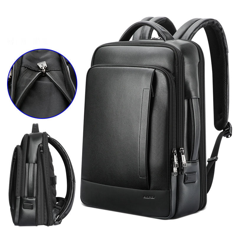 STORAZONE Bag and Choose 02.Black Backpack Leather Backpack Men's Business Trip First Layer Leather Backpack Computer Bag