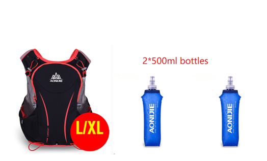 STORAZONE Bag and Choose Bag LXL 2pcs 500ml BTL Running Water Bag Backpack Sports Vest