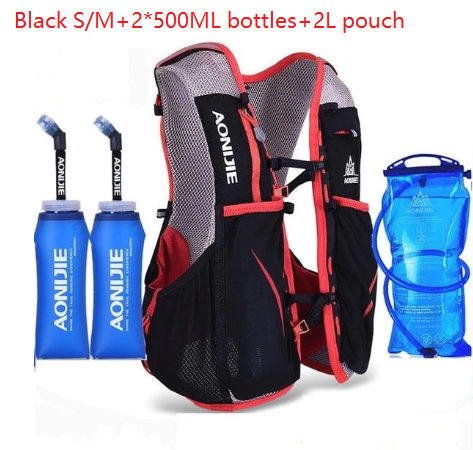 STORAZONE Bag and Choose Bag S M 2pcs 500ml BTL 2L Running Water Bag Backpack Sports Vest