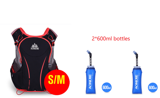 STORAZONE Bag and Choose Bag S M 2pcs 600ml BTL Running Water Bag Backpack Sports Vest