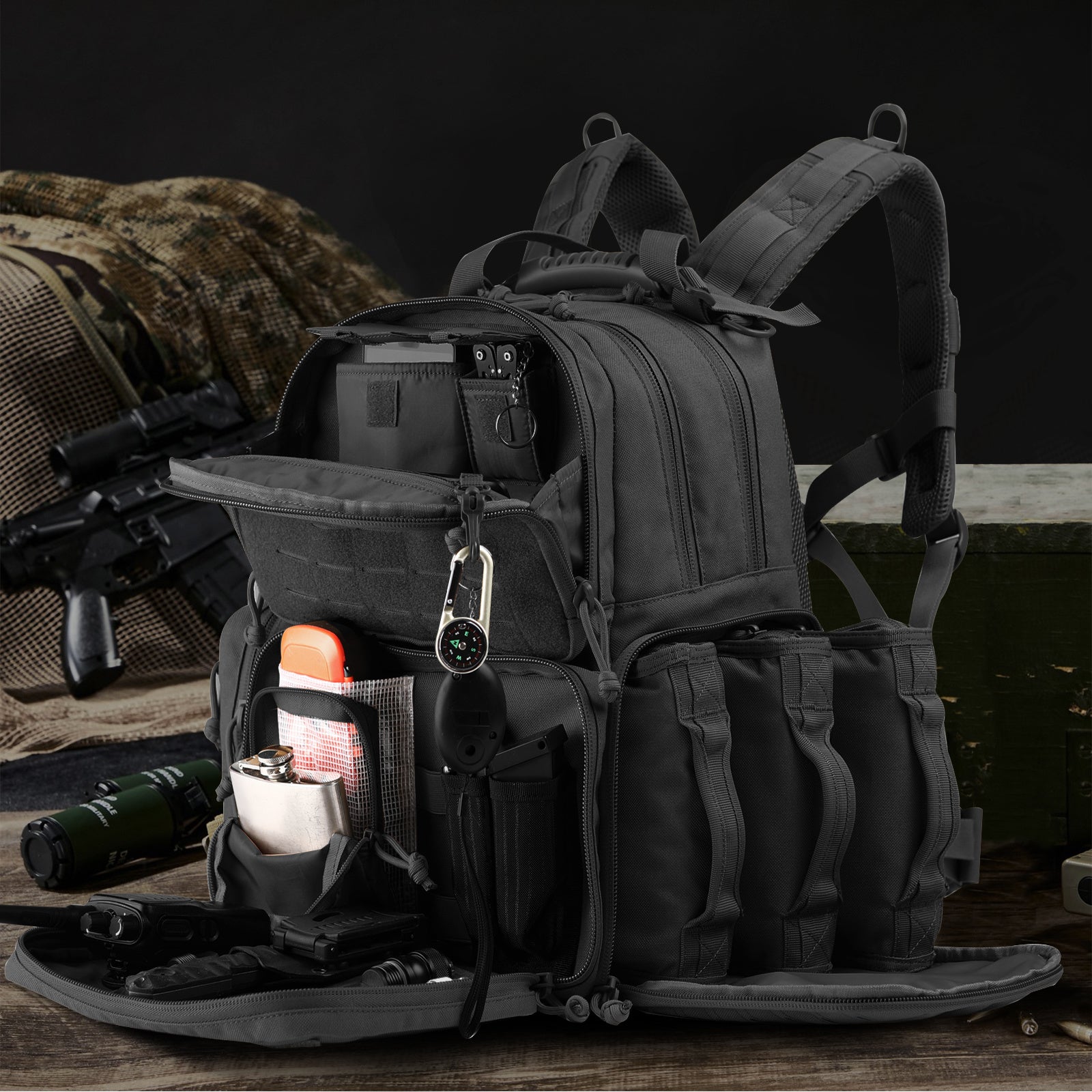 STORAZONE Bag and Choose Black Outdoor Tactics Backpack EDC Bag