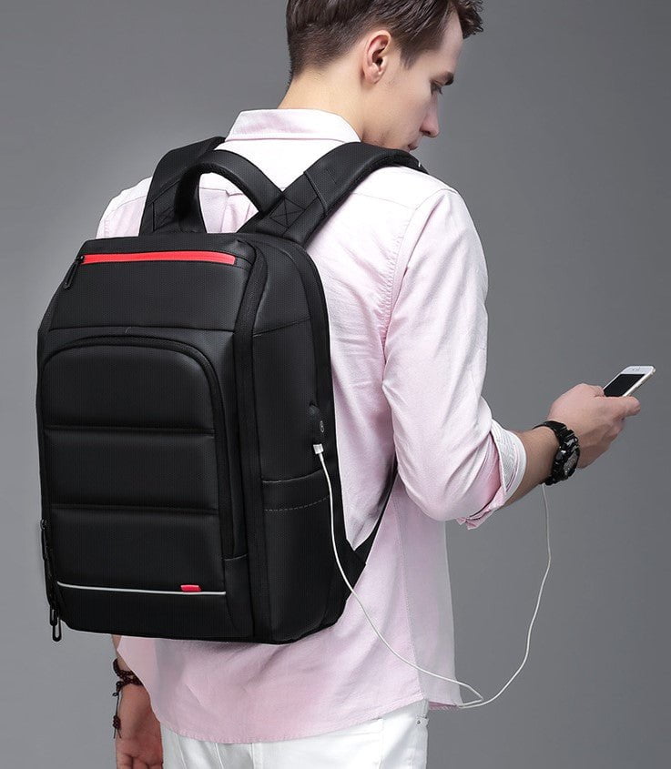 STORAZONE Bag and Choose Black Waterproof Backpack with Multifunctional External USB Charge Port Laptop Bag