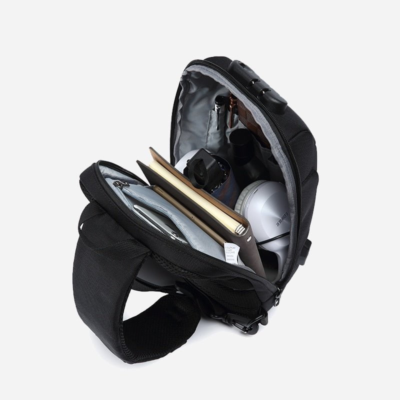 STORAZONE Bag and Choose Multifunctional Shoulder Bag Anti-Theft Waterproof Chest Bag USB