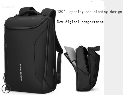 STORAZONE Bag and Choose Upgrade black / 15 inches Anti-thief Fashion Men Backpack Multifunctional Waterproof Laptop Bag USB Charging Travel Bag