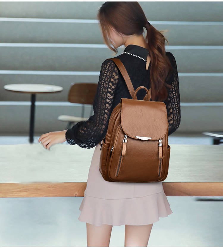 STORAZONE Bag and Choose Wild fashion casual PU backpack