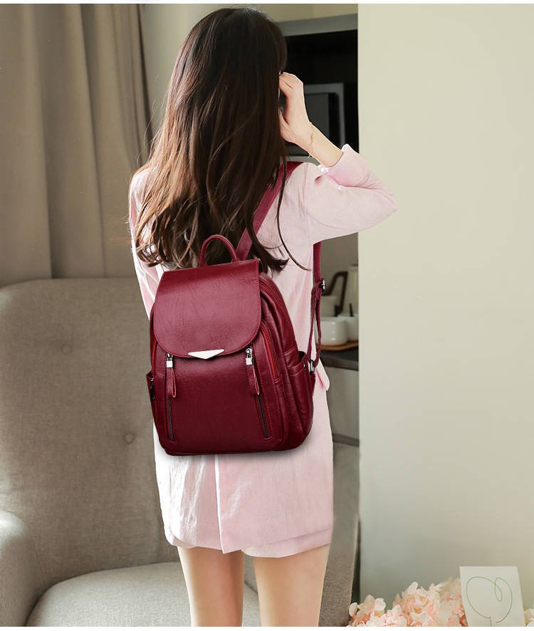 STORAZONE Bag and Choose Wild fashion casual PU backpack