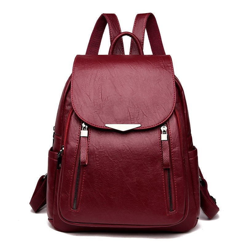 STORAZONE Bag and Choose Wine Red Wild fashion casual PU backpack