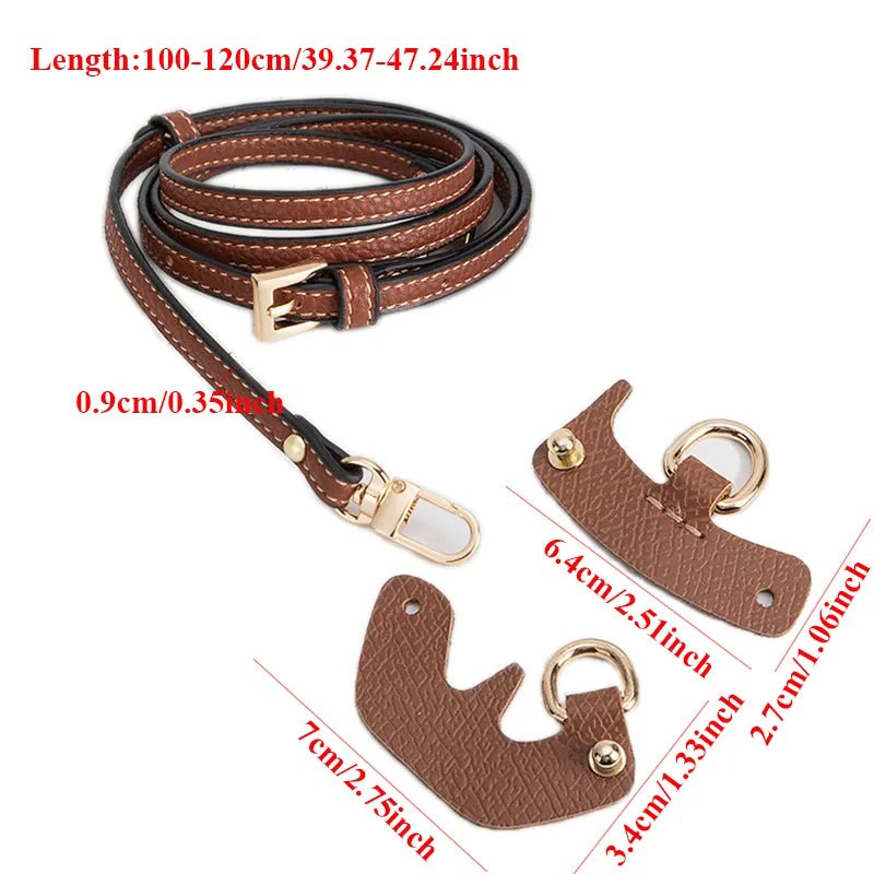 Storazone Bag Transformation Accessories For Longchamp Mini Bag Straps Punch-free Genuine Leather Shoulder Strap Crossbody Conversion
