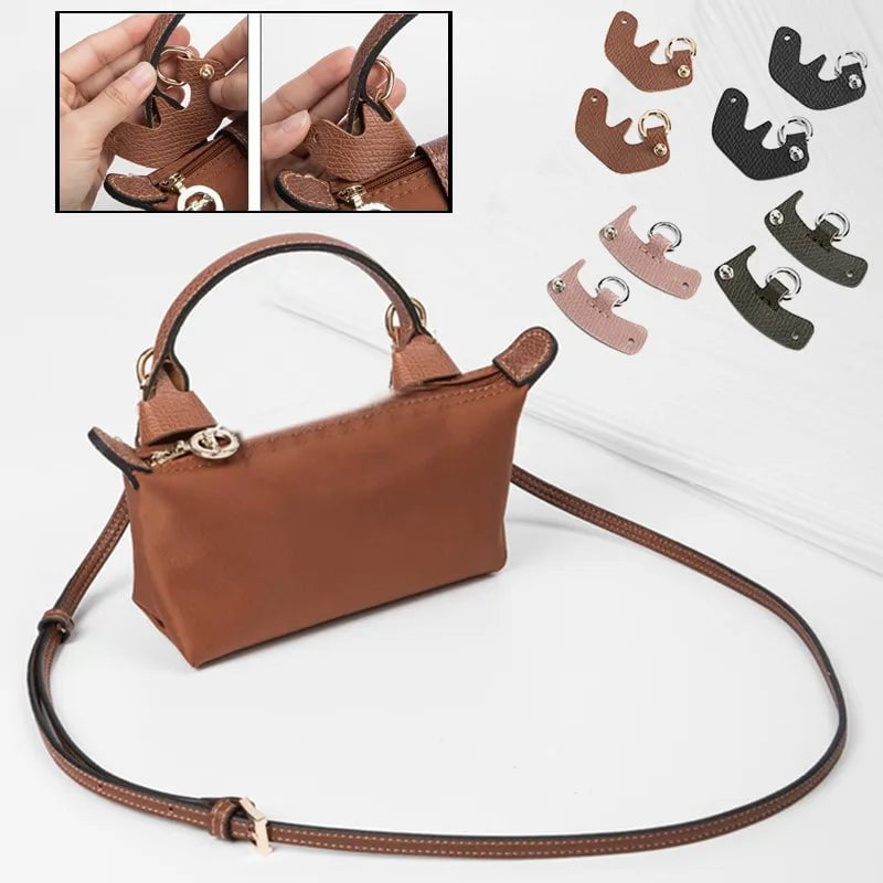 Storazone Bag Transformation Accessories For Longchamp Mini Bag Straps Punch-free Genuine Leather Shoulder Strap Crossbody Conversion