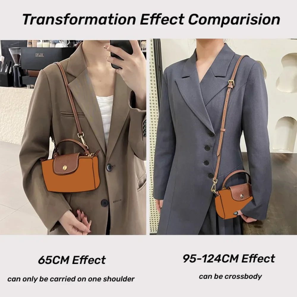 Storazone Bags Strap For Mini Longchamp Bag Shoulder Strap Dumpling Crossbody Perforated Conversion Accessories For Punch-free Bag Stra