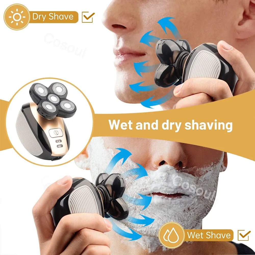 Storazone Bald Head Hair Shaver Electric Shaver for Men Rechargeable Electric Men Shaver Body Hair Trimmer Clipper Electric Razor