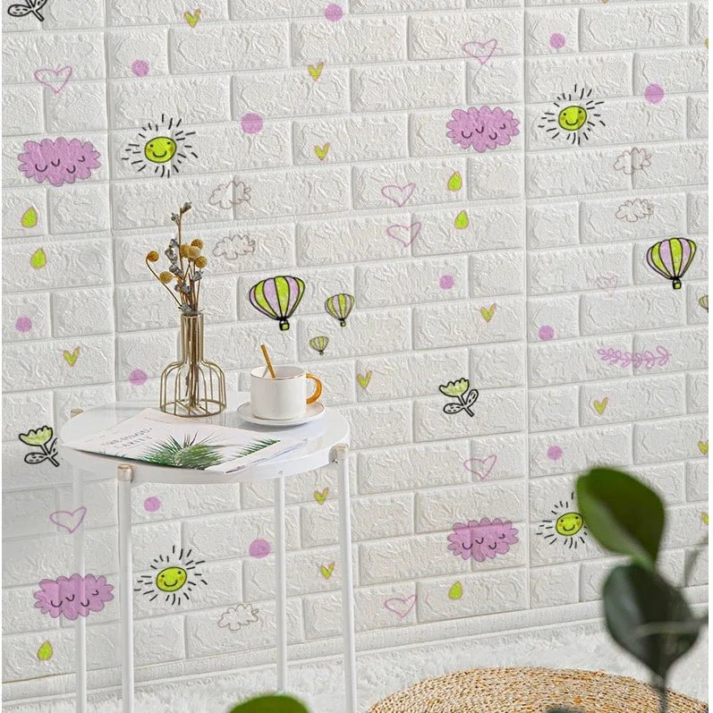 Storazone Balloon / 70cmX1m 70cmx1/5/10m 3D Wallpaper Decoration Self-adhesive Antique Foam Brick Wallpaper Living Room Bedroom Waterproof 3d Wall Sticker