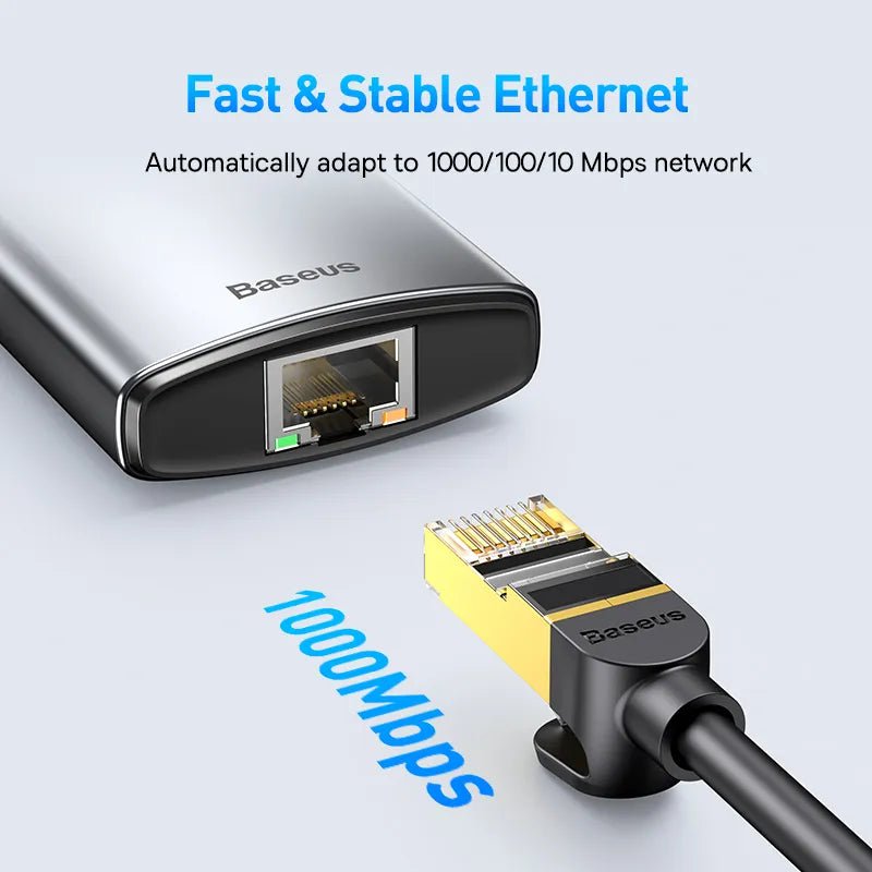Storazone Baseus 10Gbps USB C Hub Type C to HDMI-compatible USB Adapter Ethernet Port Docking Station for MacBook  Air M1 M2 USB Splitter