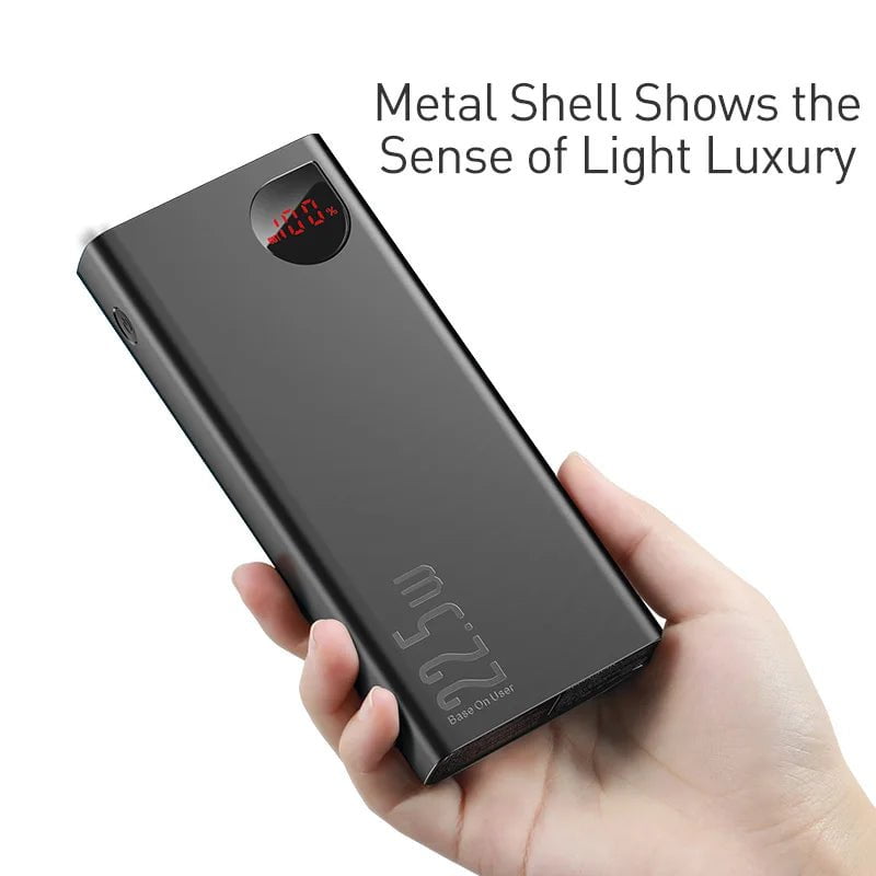 Storazone Baseus 65W Power Bank 20000mAh Portable Charging Powerbank Mobile Phone External Battery PD QC 3.0 Charger 22.5W Poverbank 20000