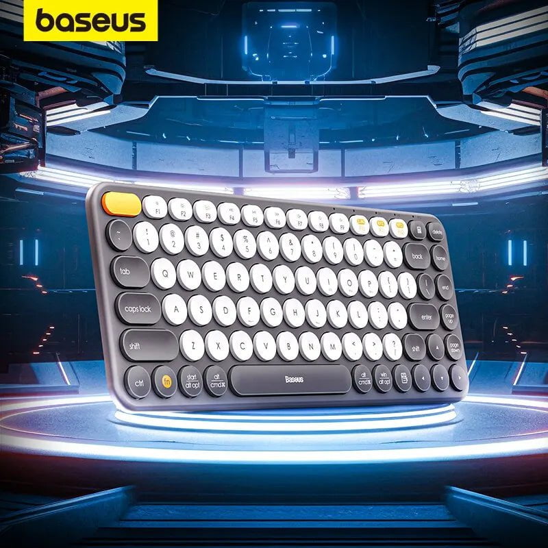 Storazone Baseus Bluetooth Wireless Keyboard 5.0 2.4G USB Silent US Layout Keyboards EN 84 / 105 Keycaps For MacBook iPad PC Tablet