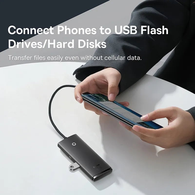Storazone Baseus USB HUB Adapter 4 in 1 USB Type C to USB 3.0 HUB Splitter Adapter for MacBook Pro Air Huawei Mate 30 Docking Station HUB