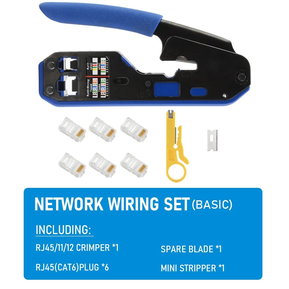 Storazone Basic RJ45 crimping tools pliers network cable crimper wire stripper cutter ethernet clip tongs RJ45 RJ12 RJ11 cat6 cat5e cat5