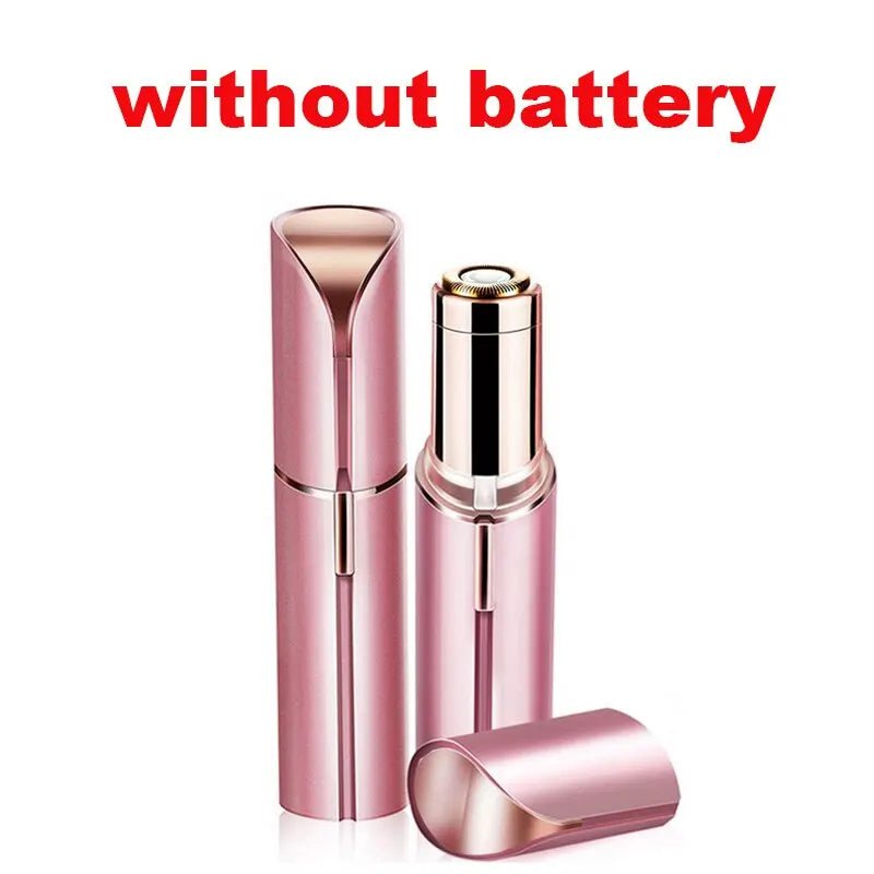 Storazone Battery mode Rose Portable Lipstick Shaped Electric Hair Remover For Women Painless And Effective Facial Hair Removal Home Razor Shaver Tool