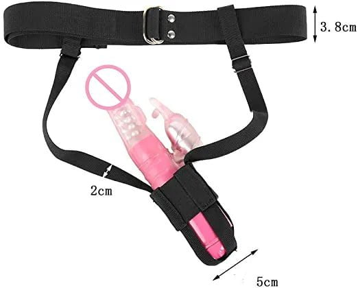 Storazone BDSM Bondage Restraint Vibrator Constrained Forced Strap SM Belt Harness Holder Strap-on Nylon Waist Massage Masturbate Belt