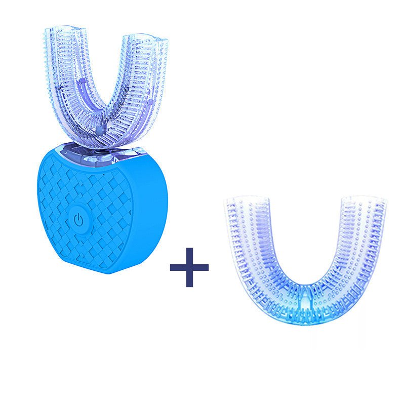STORAZONE Beauté et santé Blue head box set 360 Degrees Intelligent Automatic Electric  Toothbrush Waterproof U Type Tooth Brush Whitening Blue Light USB Charging
