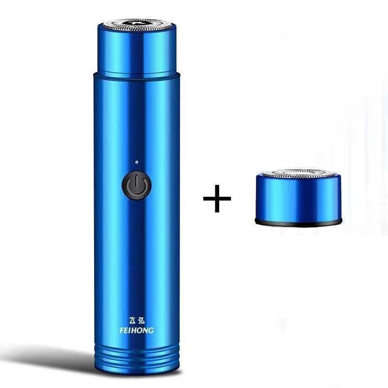 STORAZONE Beauté et santé Blue with spare head / USB Mini Electric Shaver Portable Car Rechargeable Shaver