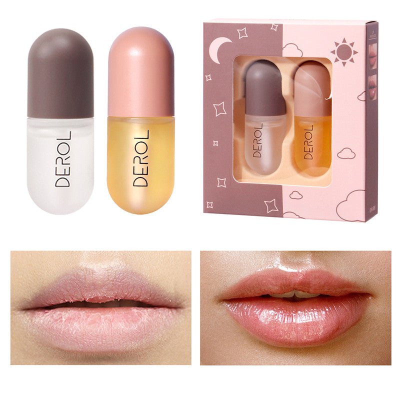 STORAZONE Beauté et santé Day Night Instant Volume Lip Plumper Oil Clear Lasting Nourishing Repairing Reduce Lip Fine Line Care Lip Beauty Cosmetic