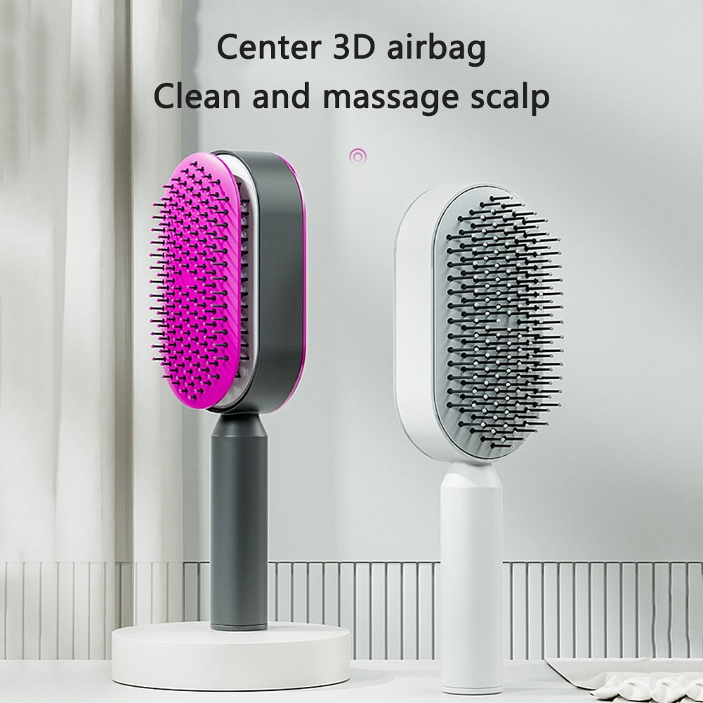 STORAZONE Beauté et santé Self Cleaning Hair Brush For Women One-key Cleaning Hair Loss Airbag Massage Scalp Comb Anti-Static Hairbrush