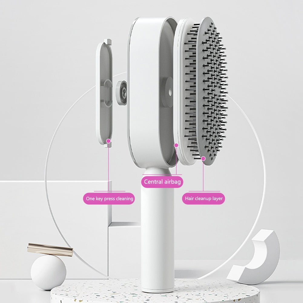 STORAZONE Beauté et santé Self Cleaning Hair Brush For Women One-key Cleaning Hair Loss Airbag Massage Scalp Comb Anti-Static Hairbrush
