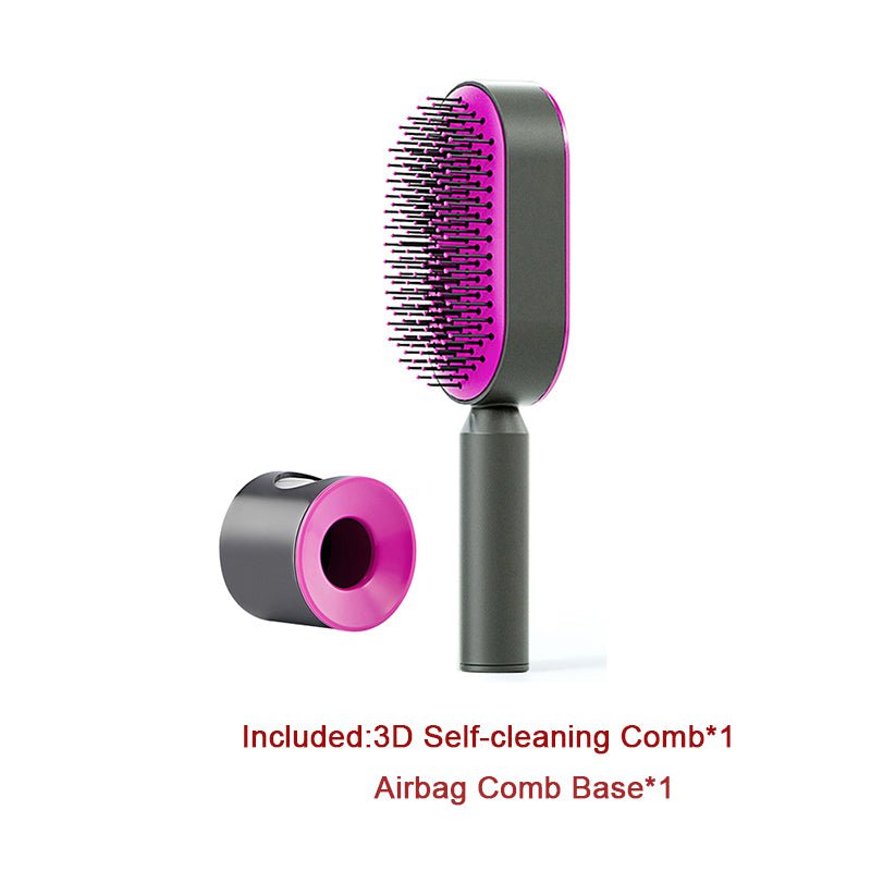 STORAZONE Beauté et santé Set C Self Cleaning Hair Brush For Women One-key Cleaning Hair Loss Airbag Massage Scalp Comb Anti-Static Hairbrush