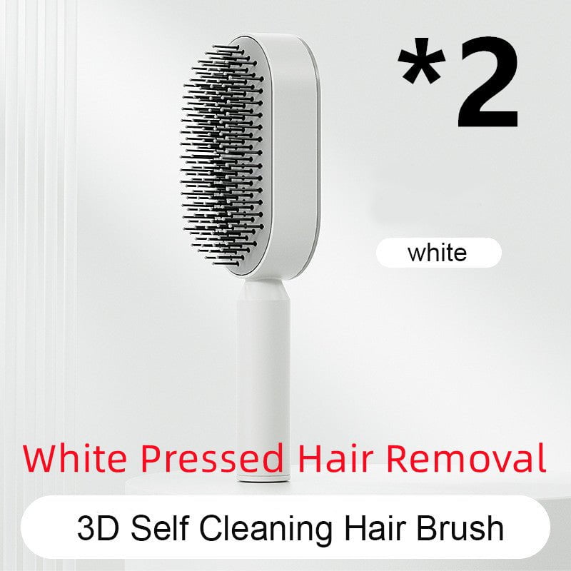 STORAZONE Beauté et santé Set D Self Cleaning Hair Brush For Women One-key Cleaning Hair Loss Airbag Massage Scalp Comb Anti-Static Hairbrush