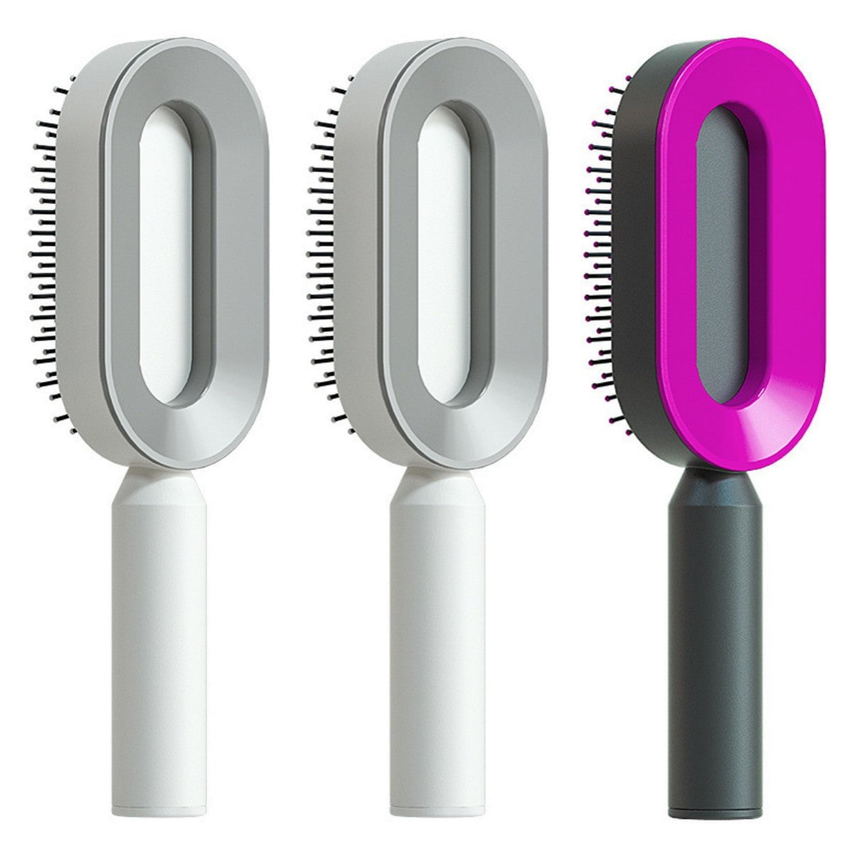 STORAZONE Beauté et santé Set W Self Cleaning Hair Brush For Women One-key Cleaning Hair Loss Airbag Massage Scalp Comb Anti-Static Hairbrush
