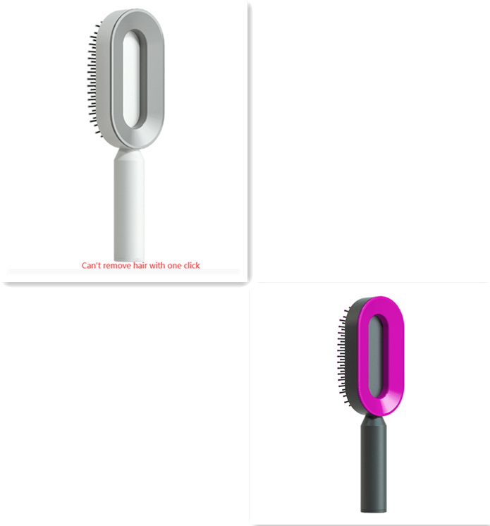 STORAZONE Beauté et santé Set1 Self Cleaning Hair Brush For Women One-key Cleaning Hair Loss Airbag Massage Scalp Comb Anti-Static Hairbrush