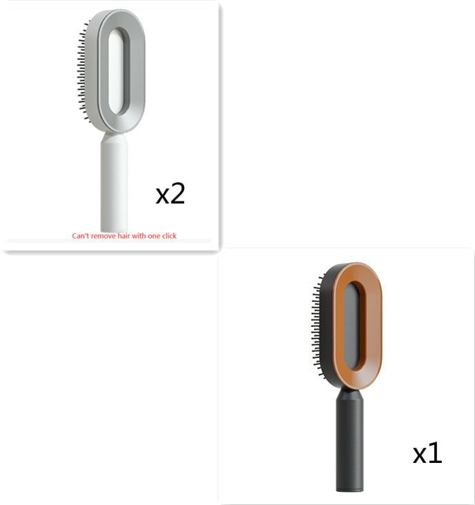STORAZONE Beauté et santé Set5 Self Cleaning Hair Brush For Women One-key Cleaning Hair Loss Airbag Massage Scalp Comb Anti-Static Hairbrush