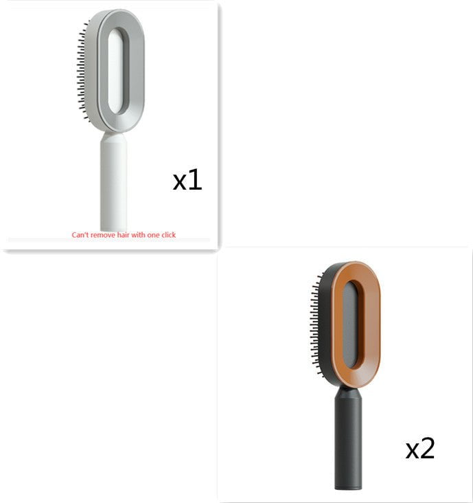 STORAZONE Beauté et santé Set6 Self Cleaning Hair Brush For Women One-key Cleaning Hair Loss Airbag Massage Scalp Comb Anti-Static Hairbrush