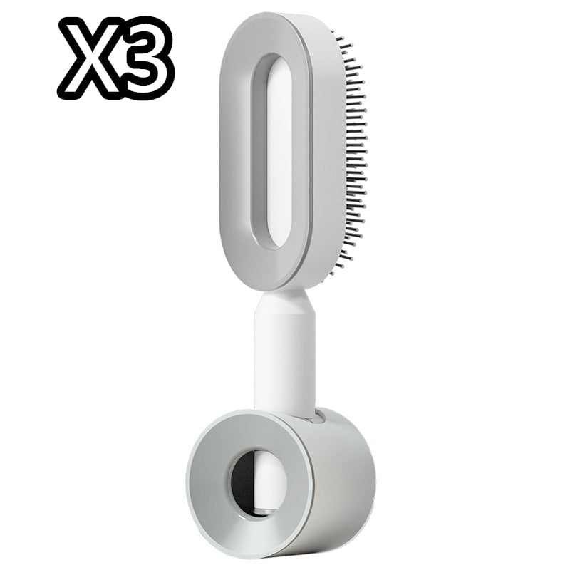 STORAZONE Beauté et santé Set7 Self Cleaning Hair Brush For Women One-key Cleaning Hair Loss Airbag Massage Scalp Comb Anti-Static Hairbrush