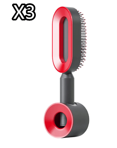 STORAZONE Beauté et santé Set9 Self Cleaning Hair Brush For Women One-key Cleaning Hair Loss Airbag Massage Scalp Comb Anti-Static Hairbrush